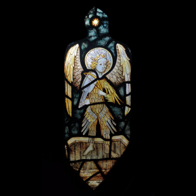 A copy of a medieval stained glass window