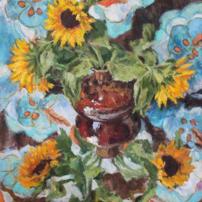 Still life with sunflowers