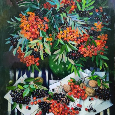 Still life with mountain ash