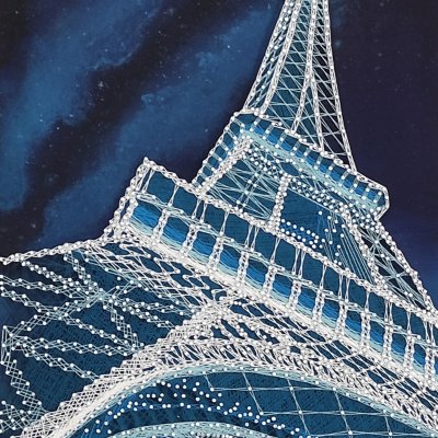 String art painting: Eiffel Tower