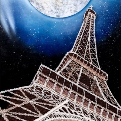 String art painting: Eiffel Tower