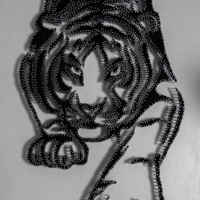 Painting String Art: Tiger