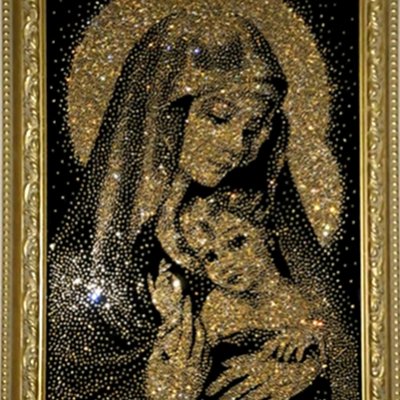 Virgin Mary is golden