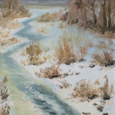 Река Ясельда зимой