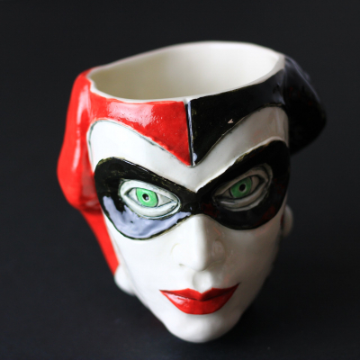 Ceramic mug “Harley Queen”. Hand painted