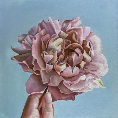 Peonies. 2nd picture of the triptych