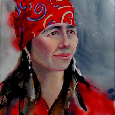 Девушка в красном
