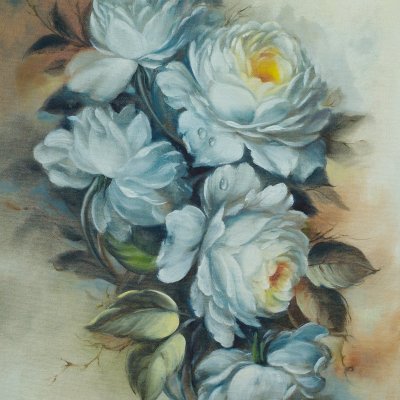 A beautiful bouquet of white roses