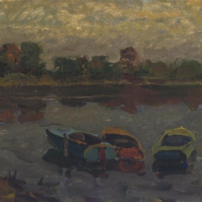 Boats on the evening water