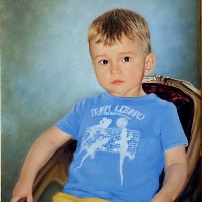 Детский портрет маслом на холсте