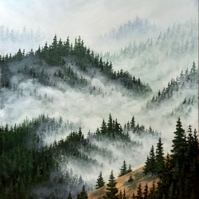 The mist in the mountains