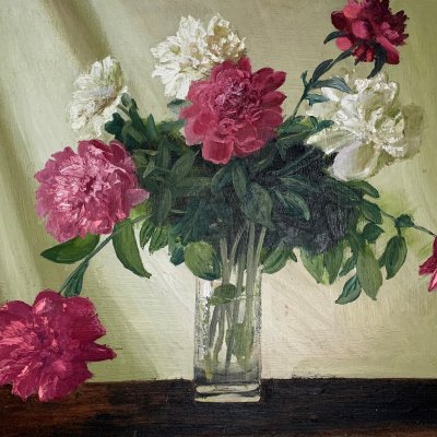 Peonies in a glass