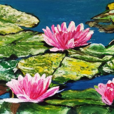 Water lilies based on K. Monet