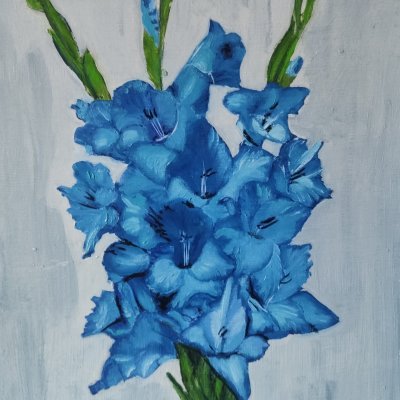 Blue gladioli