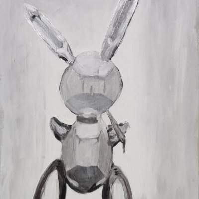 The most expensive rabbit. Jeff Koons sculpture. Photo@ Christieslnc