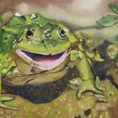 Cheerful frog