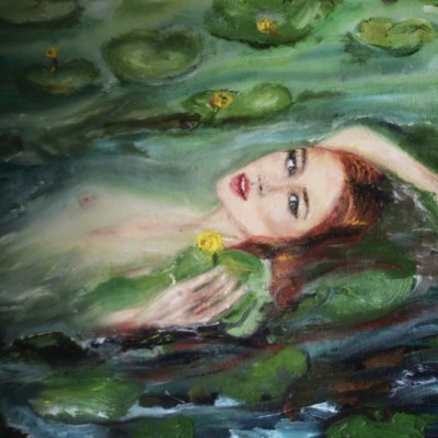 The girl with the water lily