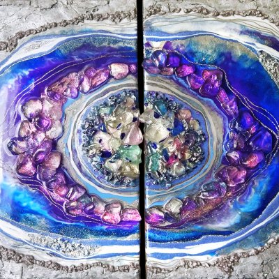 Blue Agate (diptych)