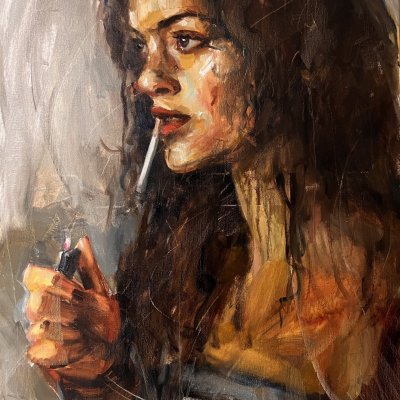 Girl with a cigarette